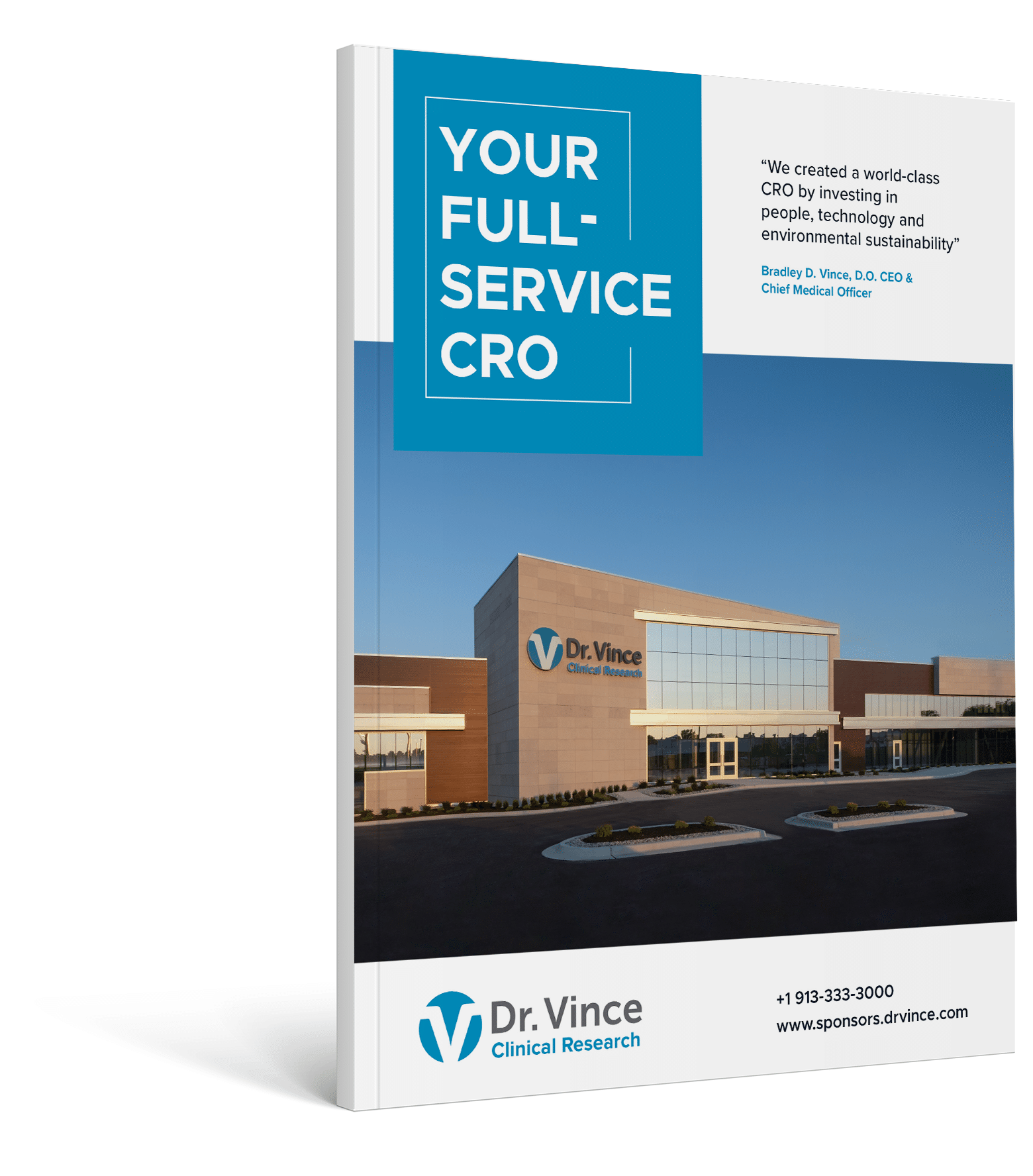 Front cover of Dr. Vince Clinical Research Brochure